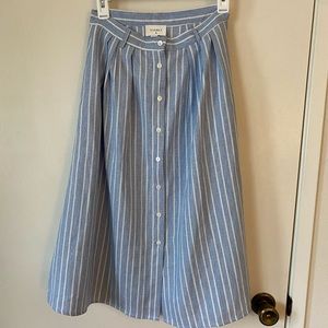 Everly brand blue pinstripe skirt